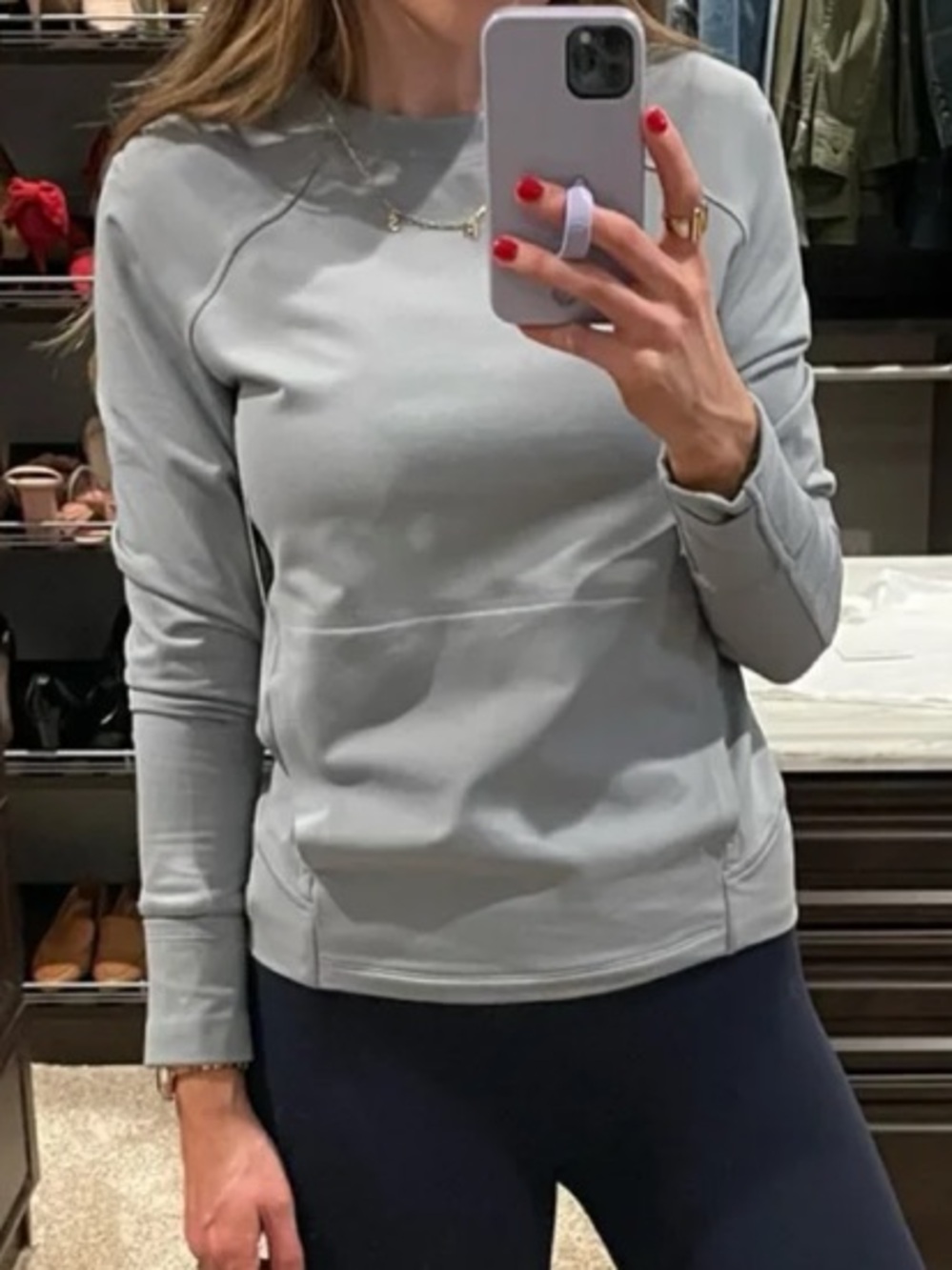 Lululemon Its Rulu Run Long-Sleeve Shirt
Rhino Grey, size 10